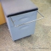 Grey Steelcase Rolling Storage Pedestal w/ Cushion Top