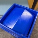 Blue High Capacity Recycle Bin with Swing Top Lid
