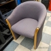 Neutral Light Lilac Reception Tub Sofa Armchair with Oak Trim