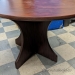 42" Mahogany Wood Round Table with Cross Base