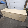 Blonde 6 Door Credenza Cabinet w/ Adjustable Shelves
