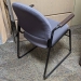 Grey Stacking Chair w/ Brown Arms