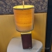 Mahogany Desk Lamp with Tan Cover 21" Tall