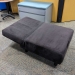 Dark Suede Full Sleeper Convertible Fold-Down Sofa Bed