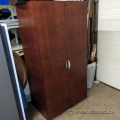Artopex Mahogany 2 Door Storage & Wardrobe Cabinet w/ Shelves