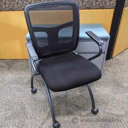 CoolMesh Black Nesting Office Guest Chair w/ Mesh Back CoolMesh Black Nesting Office Guest Chair w/ Mesh Back