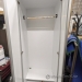 Teknion White Wood with Glass Doors Wardrobe Storage Cabinet