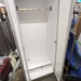 Teknion White Wood with Glass Doors Wardrobe Storage Cabinet