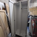 Teknion White Wood with Glass Doors Wardrobe Storage Cabinet
