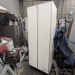 Teknion White Wood with Glass Doors Wardrobe Storage Cabinet