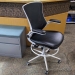 Misolant White Office Drafting Chair w/ Black Seat MI300