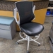 Misolant White Office Drafting Chair w/ Black Seat MI300