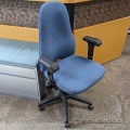 Blue Fabric Adjustable Rolling Office Task Chair