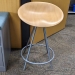 Blonde Allermuir JoJo Side Guest Stool Chair w/ Silver Legs