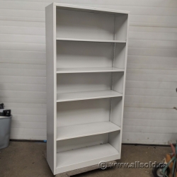Grey Hon Metal Bookcase w/ Adjustable Shelves 71" Height