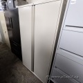 Beige 2 Door Office Storage Cabinet w/ Adjustable Shelves