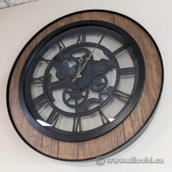 Kiera Grace 20" Antique Gear Style Ticking Analog Wall Clock