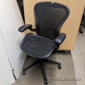 Herman Miller Aeron "B" Size Mesh Meeting Chair w/ Fixed Arms