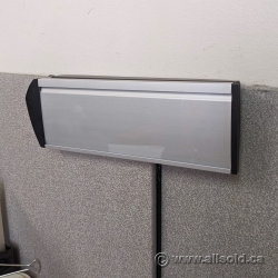 Silver Cubicle Wall Nameplate w/ Black Trim