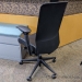 Allsteel Black Mesh Back Leather Rolling Task Chair