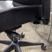 Allsteel Black Mesh Back Leather Rolling Task Chair