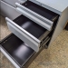 Teknion Silver 3 Drawer Pedestal File Cabinet, Locking