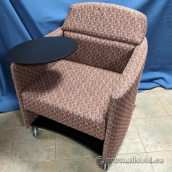 Patterned Arm Chair with Swivel Tablet