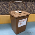 Busch Systems Brown Deskside Battery Recycling Bin