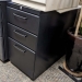 Black Under Desk Pedestal Letter File Cabinet, 28" Deep