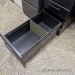 Black Under Desk Pedestal Letter File Cabinet, 28" Deep