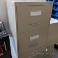 Staples Beige 2 Drawer Vertical File Cabinet, Locking