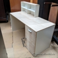 Blonde Straight Reception Office Desk with Transaction Counter