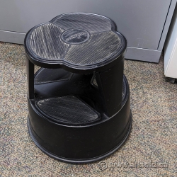 Black All-Steel Kik-Step Rolling Step Stool Black All-Steel Kik-Step Rolling Step Stool