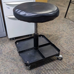 Metal Rolling Height Adjustable Roller Seat with Tool Tray