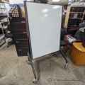 A-Frame Rolling Mobile Whiteboard w/ Pin Board