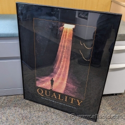 Successories Motivational Framed Art Print w/ Glass "Quality"