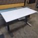 Knoll Powered White Sit Stand Straight Desk 46 x 23