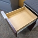 White & Mahogany 2 Drawer Pedestal File Cabinet with Cushion Top