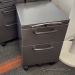Knoll Grey 2 Drawer Rolling Pedestal Cabinet