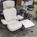 White Steelcase Leap WorkLounge Chair with Footstool