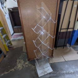Clear 8 Shelf Acrylic Magazine Rack Holder Stand 59" H