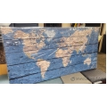 Map of the World Wall Art Canvas 60" x 30"