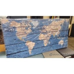 Map of the World Wall Art Canvas 60" x 30"
