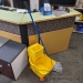 35 Qt Yellow Mop Bucket with Side Press Wringer and Mop