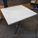 White 36" Square Work/ Meeting Table w/ Tubular Chrome Base