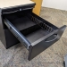 Teknion Black and Grey 2 Drawer Under Desk Pedestal File Cabinet