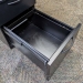 Teknion Black and Grey 2 Drawer Under Desk Pedestal File Cabinet