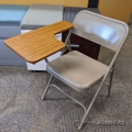 NPS Tan Folding Chair Student Desk w/ Tablet Arm