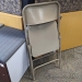 NPS Tan Folding Chair Student Desk w/ Tablet Arm
