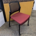 Allsteel Acuity Rolling Mesh Back Stacking Side Guest Chair
